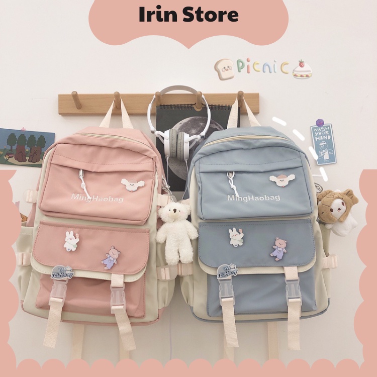 Balo ullzang đi học phong các Hàn Quốc dễ thương Cặp sách đi học đi chơi so cute chống nước siêu cao cấp