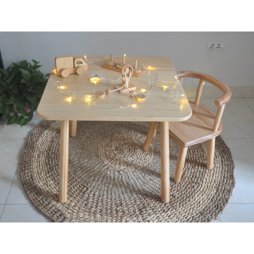 Bàn Vuông Zina Cho Bé Yêu - Bebewood | BigBuy360 - bigbuy360.vn