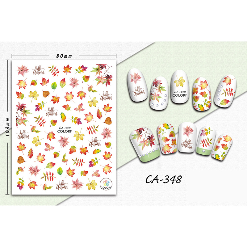 (Hàng Mới Về) Miếng Dán Hình Xăm Trang Trí Móng Tay 9 Phong Cách Chống Nước Cho Nữ