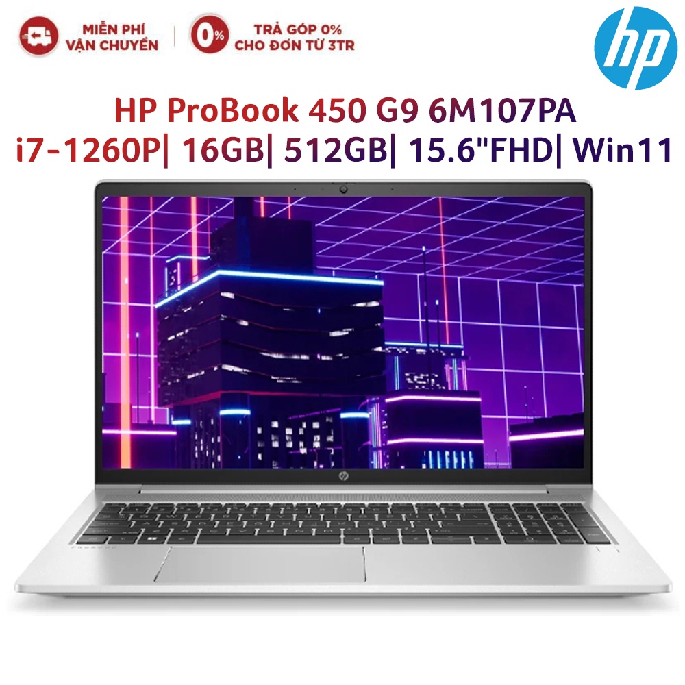 Laptop HP ProBook 450 G9 6M107PA i7-1260P| 16GB| 512GB| 15.6"FHD| OB| Win11