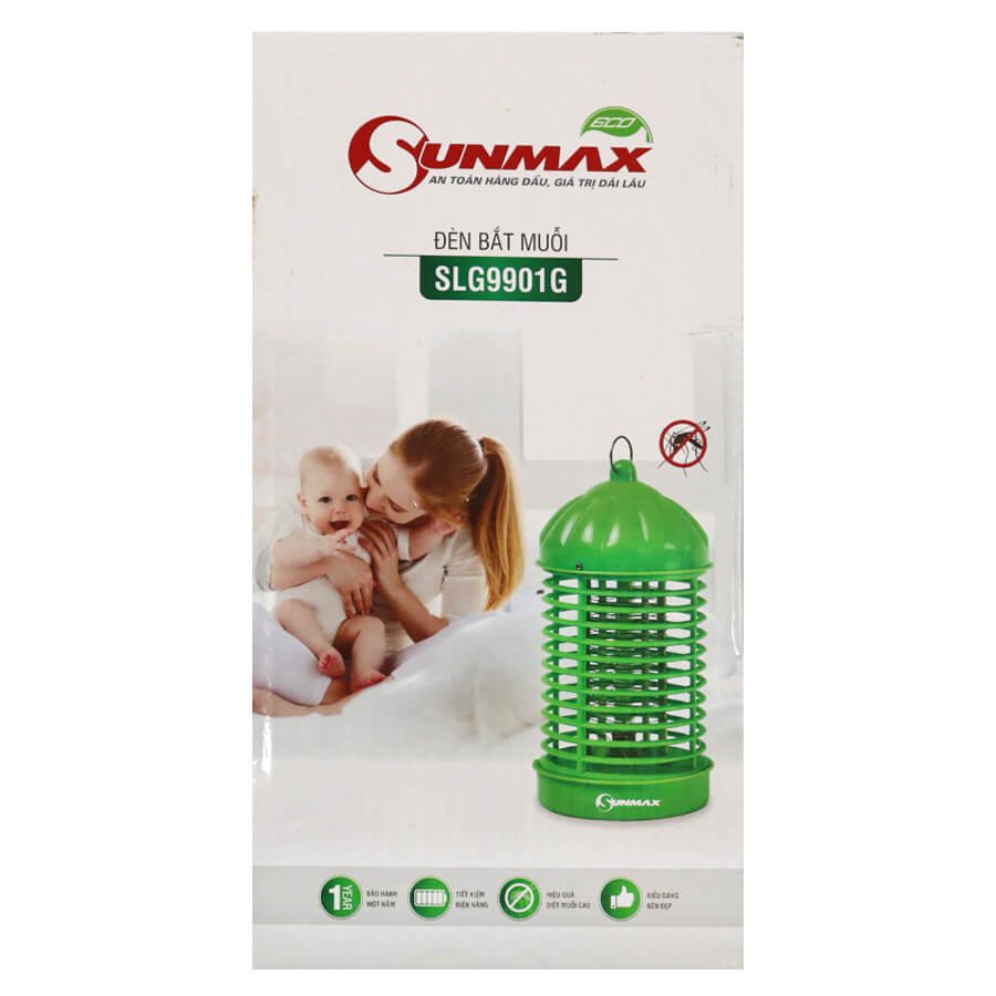 Đèn bắt muỗi Sunmax SLG9901, đèn diệt côn trùng, BH 12 tháng