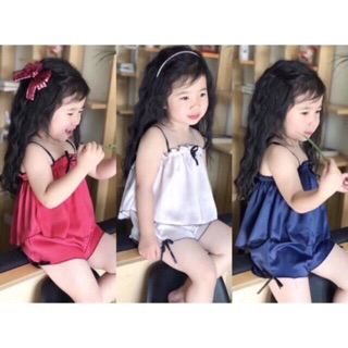 Bộ phi lụa size 8-22kg bé gái