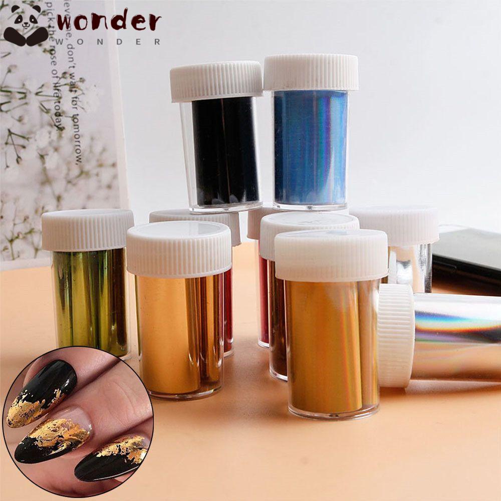 1 Cuộn Giấy Foil Màu Sắc Trơn Dùng Trang Trí Móng Tay