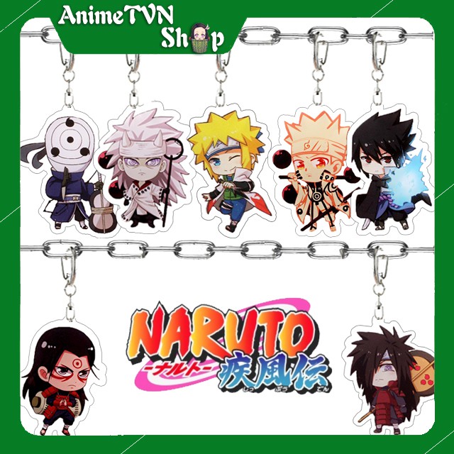 Móc khoá Mica anime Naruto (Loại 1) - Nhựa Cứng Acrylic In 2 mặt sắc nét ( ảnh thật )