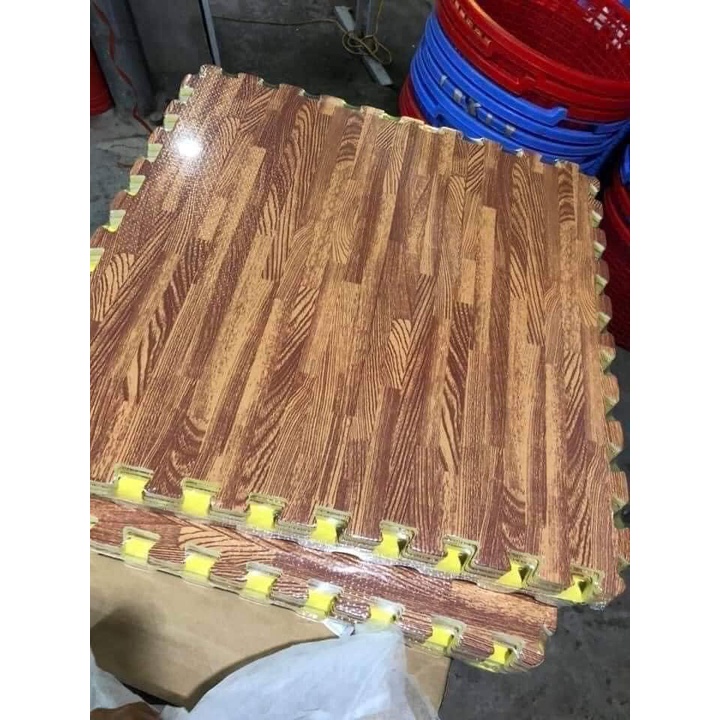 Thảm Xốp Ghép Trải Sàn màu vân gỗ