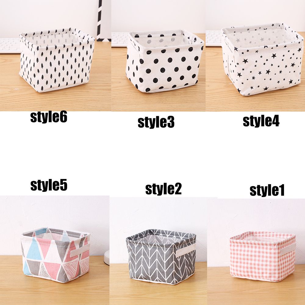 Hộp đựng đồ bằng vải linen cotton có thể gấp gọn tiện dụng cho gia đình