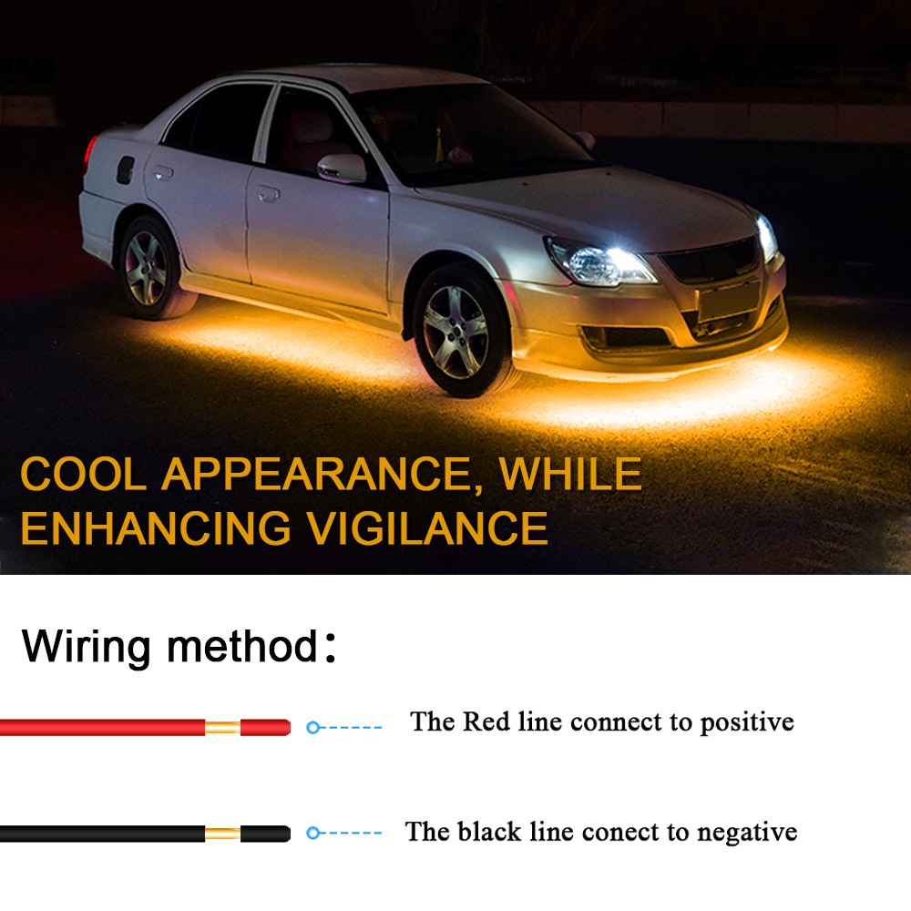 Xe tải Đèn LED bên dưới thùng xe Ánh sáng dưới ánh sáng đá Đèn bên đánh dấu Đèn tín hiệu Màu vàng / đỏ / xanh dương / xanh lá cây / trắng