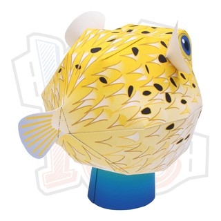 Mô hình giấy động vật Cá nóc