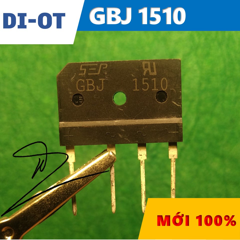 DIOT  GBJ1510  Diode  Cầu  Mới 100%     /   15A /1000V