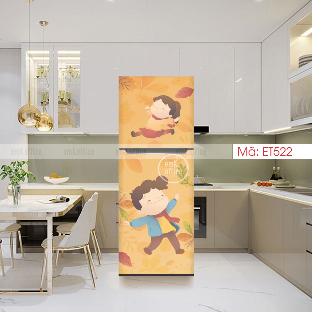 Decal dán tủ lạnh, miếng dán tủ lạnh mẫu cute - CB1