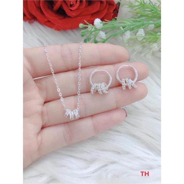 Set dây và bông bạc mới, Bộ trang sức thiết kế hot hit mọi thời đại - Bạc Nomi