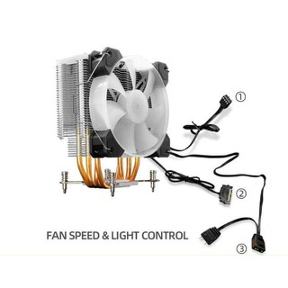 Tản nhiệt Coolmon X400, full socket Intel, AMD. Led sync HUB