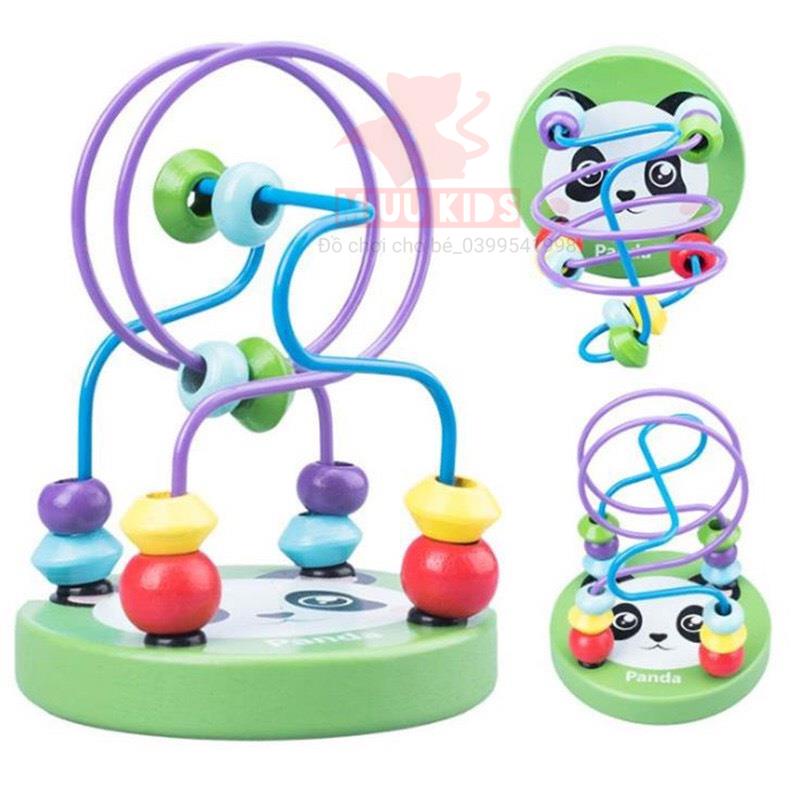 Đồ Chơi Luồn Hạt Gỗ Mini  Cho Bé Luyện  Tay Và Tính Kiên Nhẫn