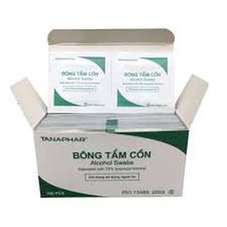 Bông tẩm cồn Tanaphar 100 miếng