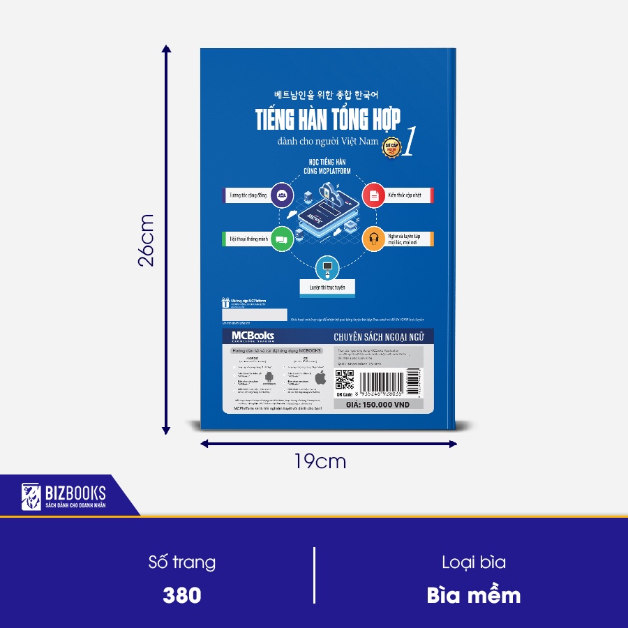 Sách Tiếng Hàn tổng hợp dành cho người Việt Nam - sơ cấp 1 - 4 màu