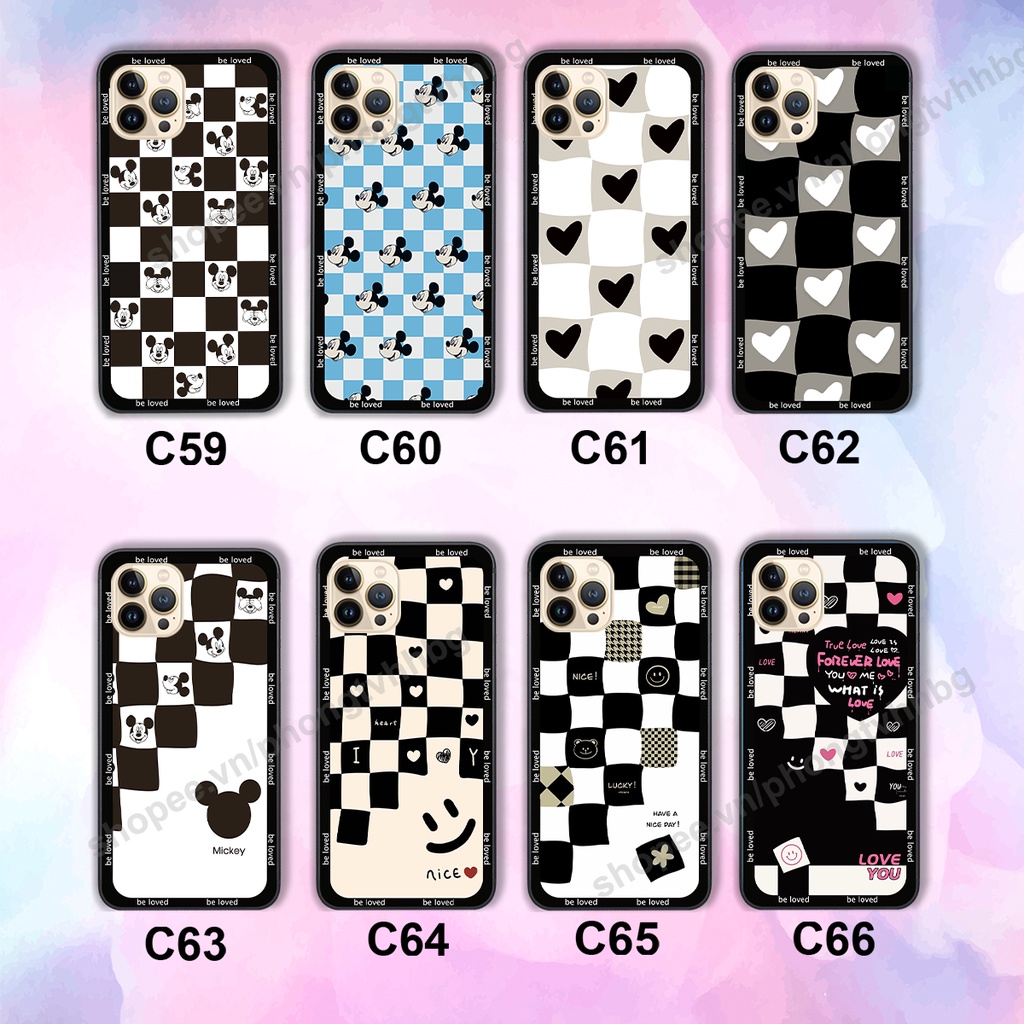 ỐP LƯNG IPHONE 13 - IPHONE 13 PRO- IPHONE 13 PRO MAX mẫu trái tim caro cực đẹp cực cute