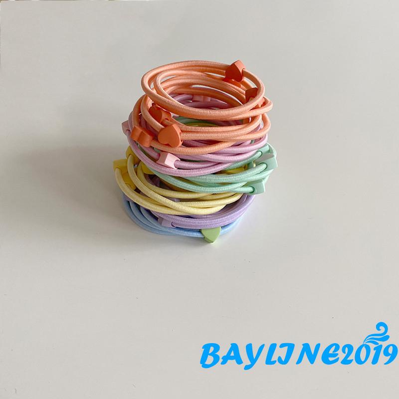 Dây buộc tóc trang trí họa tiết trái tim co giãn tốt độc đáo cho nữ