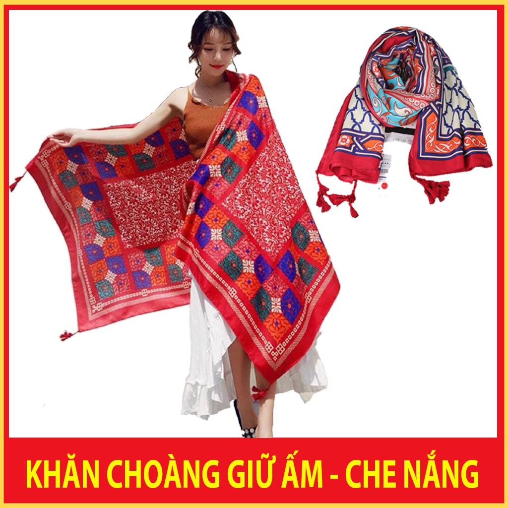 Khăn choàng nữ giữ ấm, che nắng, thời trang, quàng cổ, choàng cơ thể