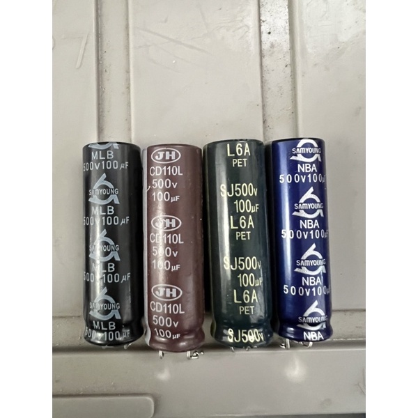 Tụ hoá phân cực tháo tháo máy 82uf/500v, 100uf/500v, 100uf/450v