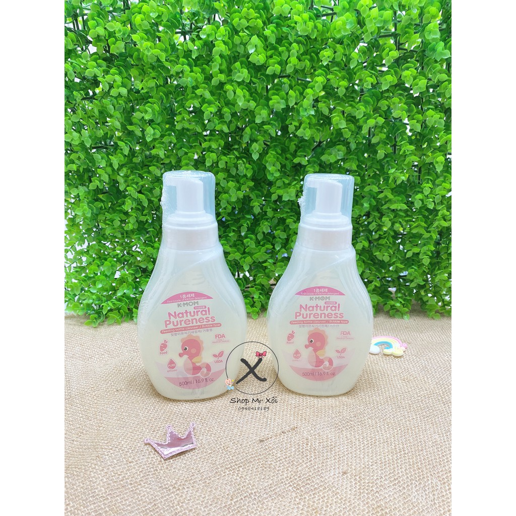 Nước rửa bình và rau củ hữu cơ K-mom dạng túi 500ml