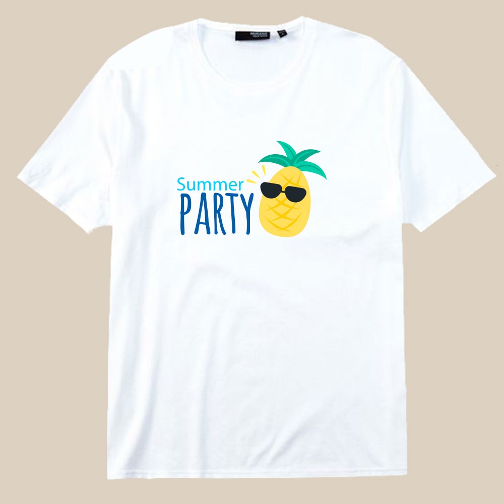Áo thun summer nam nữ in nhiệt tay lỡ thun cotton - ĐỒNG PHỤC KHÁNH AN
