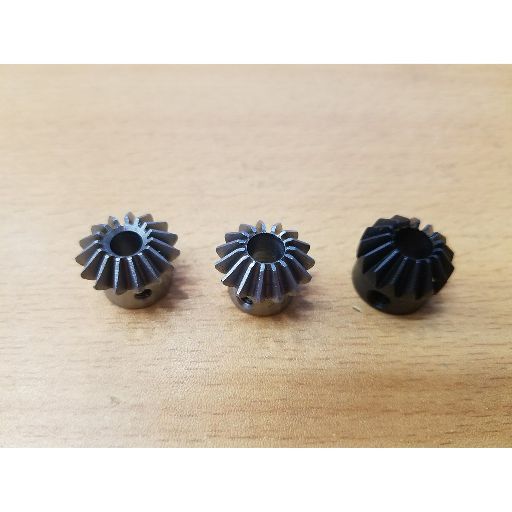 Bánh răng côn kim loại 15 răng lỗ 6.35mm 6mm 5mm truyền động 90 độ, hàng chất lượng cao giá rẻ