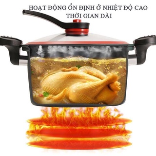 Nồi áp suất chống dính đa năng đường kính 22cm, Nồi hầm hàn quốc dùng được cho cả bếp từ