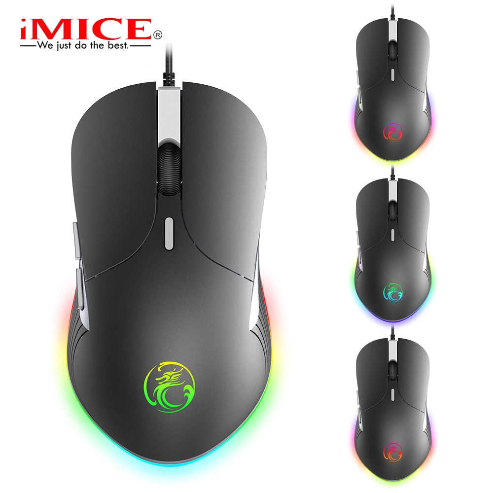 Chơi Game Bằng Chuột IMICE X6 Eating Chicken Glow LED Colorful RGB Light Mice Home 6-Key Wired Chuột Máy Tính