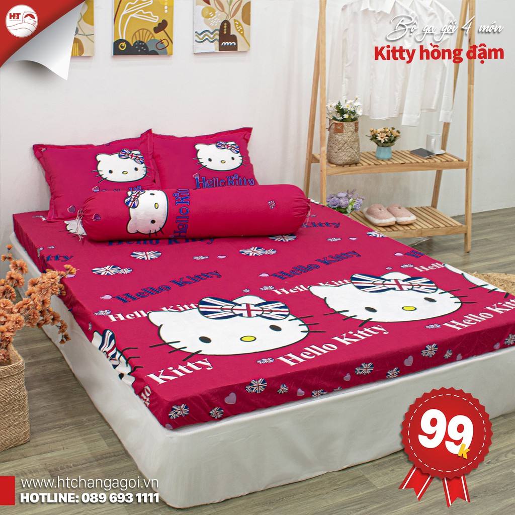 Bộ Chăn Ga 4 Món in hình 3D Họa Tiết Ngộ Nghĩnh Đáng Yêu bộ chăn ga drap giá rẻ in họa tiết CHĂN GA GỐI H&T | BigBuy360 - bigbuy360.vn