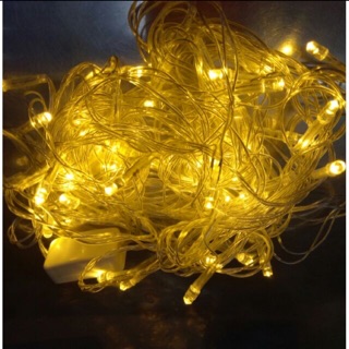 Đèn Led Dây Vàng Ko chớp dài ~8m. Cắm điện, loại đẹp