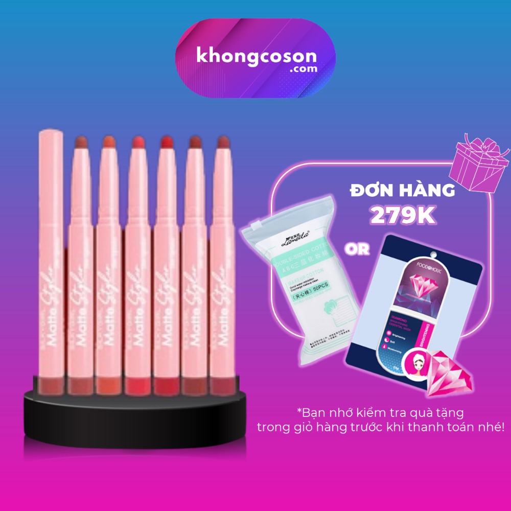 Son Bút Chì Mịn Mượt Lâu Phai Silkygirl Matte Styler Slim Lipcolor 1,4g - Khongcoson