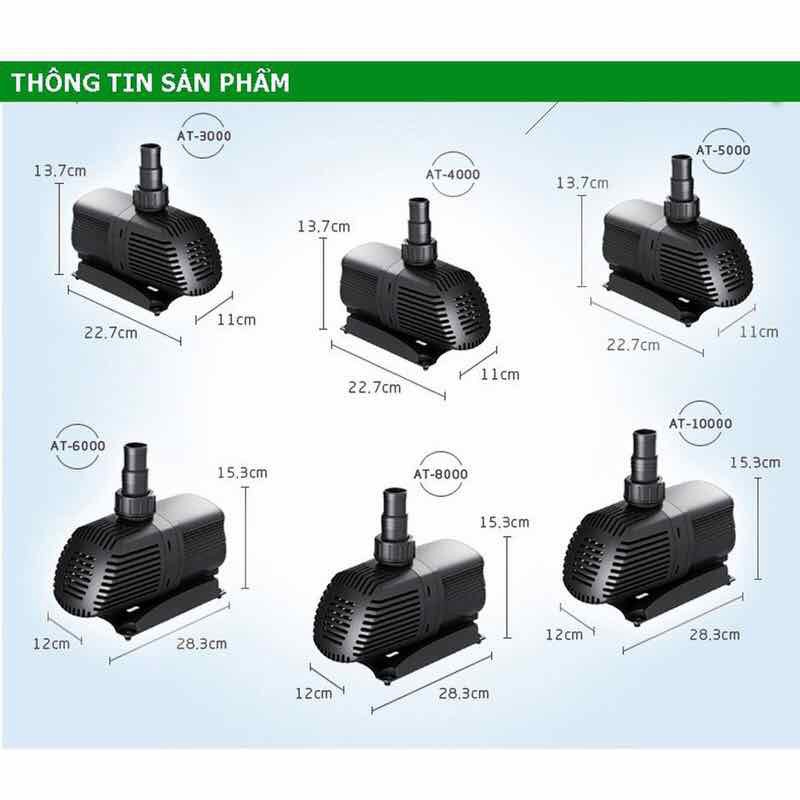 Atman AT 3000 - Máy Bơm hồ cá tiết kiệm điện và siêu bền - HÀNG CÔNG TY