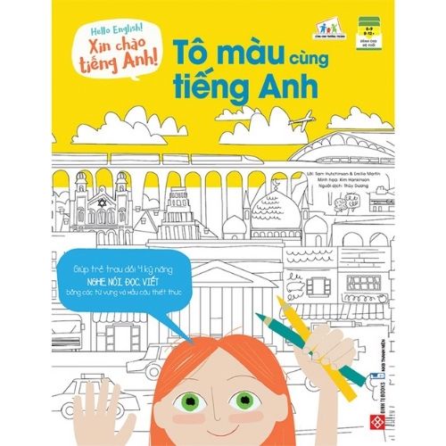 Sách - Hello English! - Xin Chào Tiếng Anh!- Tô Màu Cùng Tiếng Anh