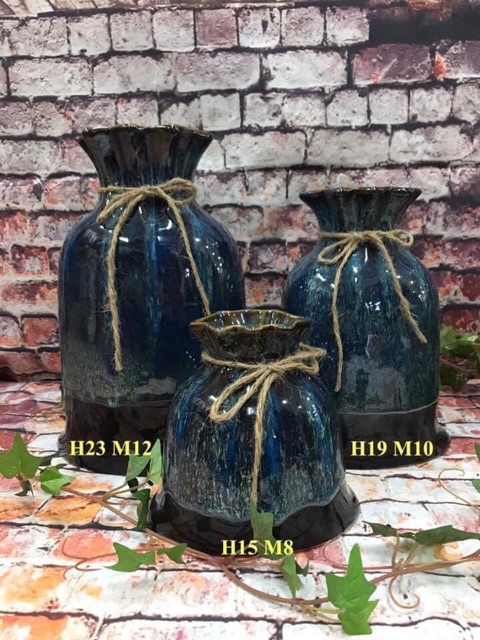 (VIDEO) Lọ Hoa Bình Bông Men Hoả Biến Cao Cấp- Dáng Túi Tiền