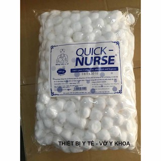 Bông gòn viên Quick Nurse gói 500g HÀNG CHUẨN LOẠI 1