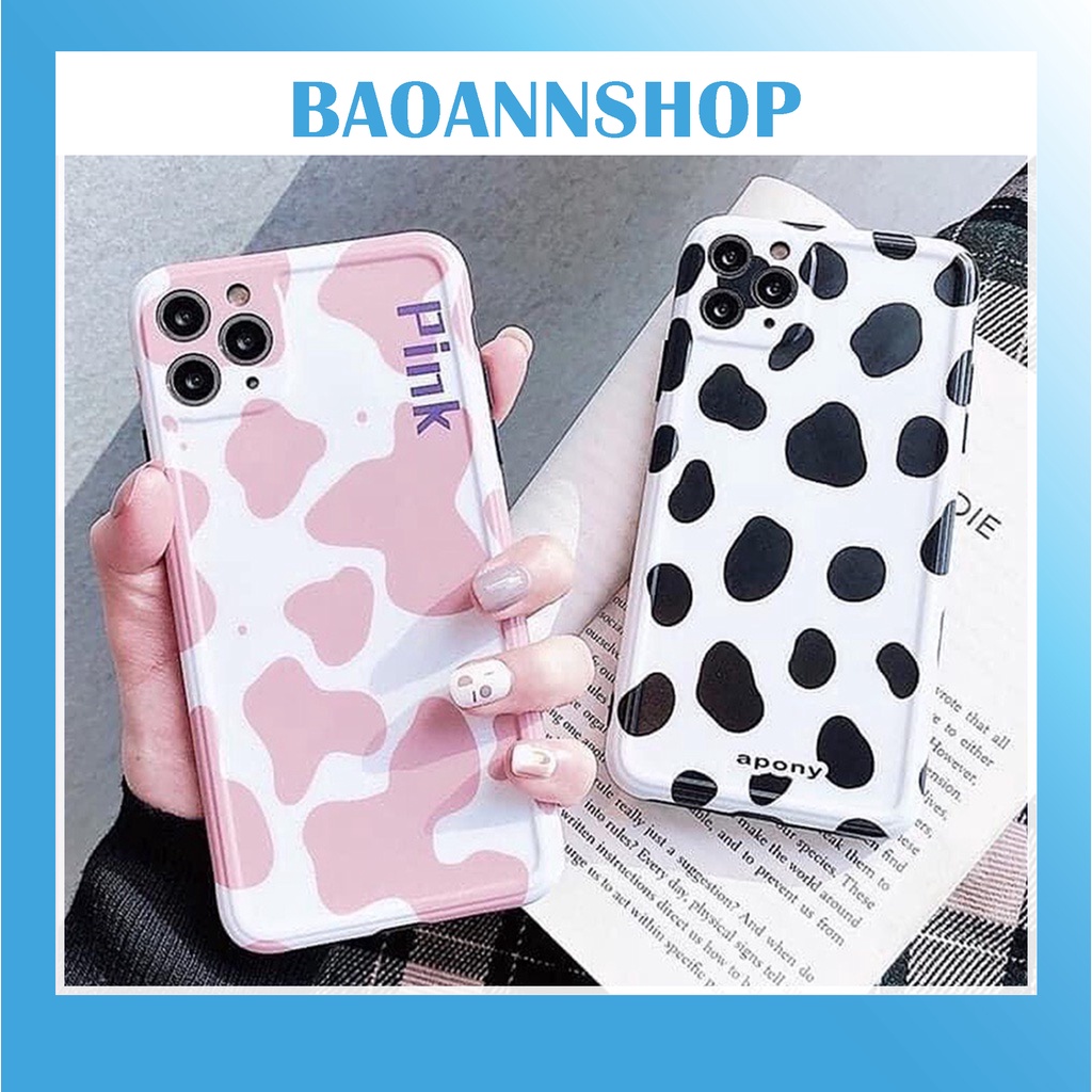 Ốp lưng iphone Viền Nổi Bò Sữa Bảo Vệ Camera 2 Màu iPHONE 7plus/8plus/x/xs/11/12/pro/max/plus/promax - BAOANNSHOP