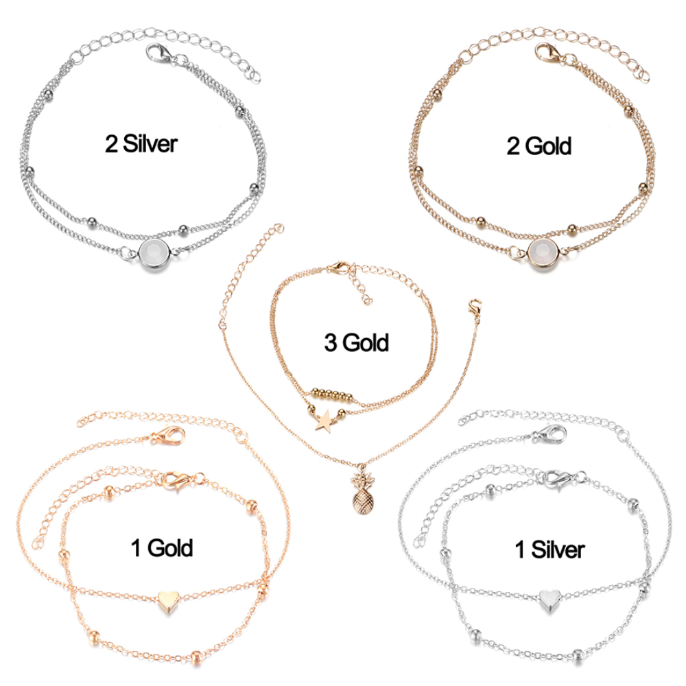 Lắc Chân Xỏ Hạt Phong Cách Boho Mihan1