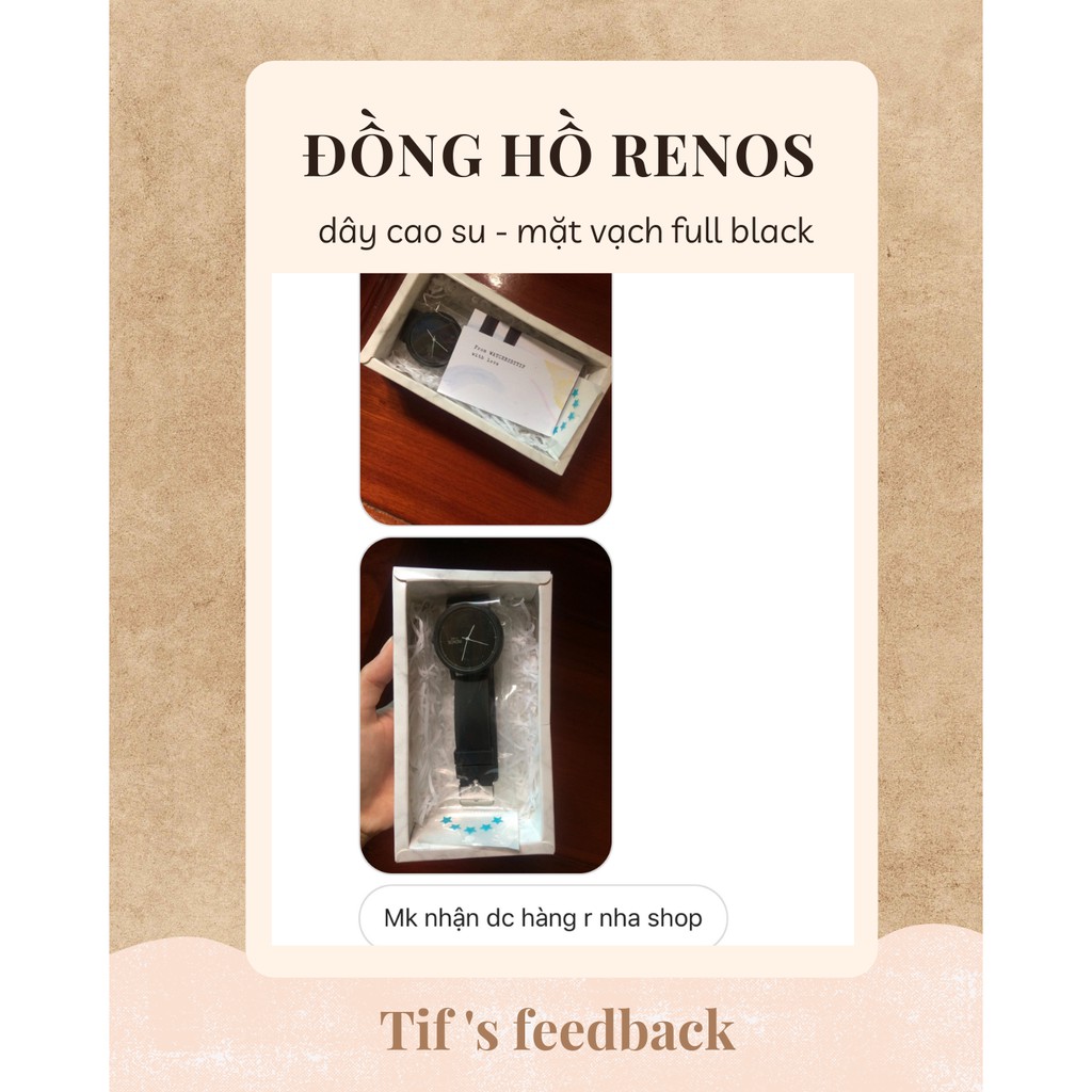 Đồng hồ cặp nam nữ dây cao su RENOS TRƠN full black đồng hồ đôi size 26mm & 38mm Watchesbytif thể thao cá tính | BigBuy360 - bigbuy360.vn