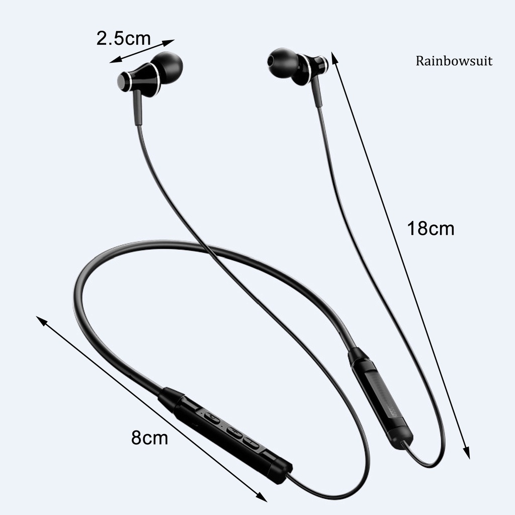 RB- N09 Bluetooth 5.1 Wearable Black Wireless Earphones for Phone