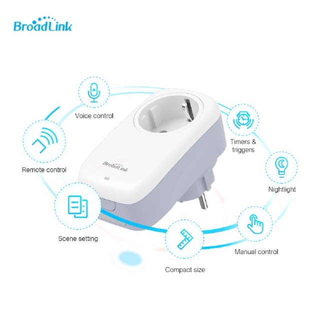 Ổ Cắm Thông Minh Wifi Broadlink SP4L 16A- 3500W Hẹn Giờ Điều Khiển Từ Xa Qua App, Điều Khiển Giọng Nói Qua Google, Alexa