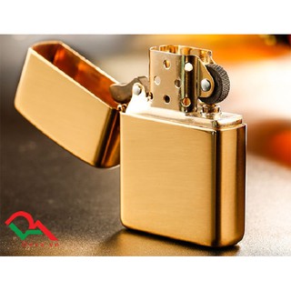 Bật lửa Zippo bóng màu vàng đồng