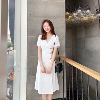 Váy trắng nữ thiết kế Julia Dress dự tiệc đám cưới kỷ yếu sự kiện - Ảnh thật 100% - Thời Trang Váy