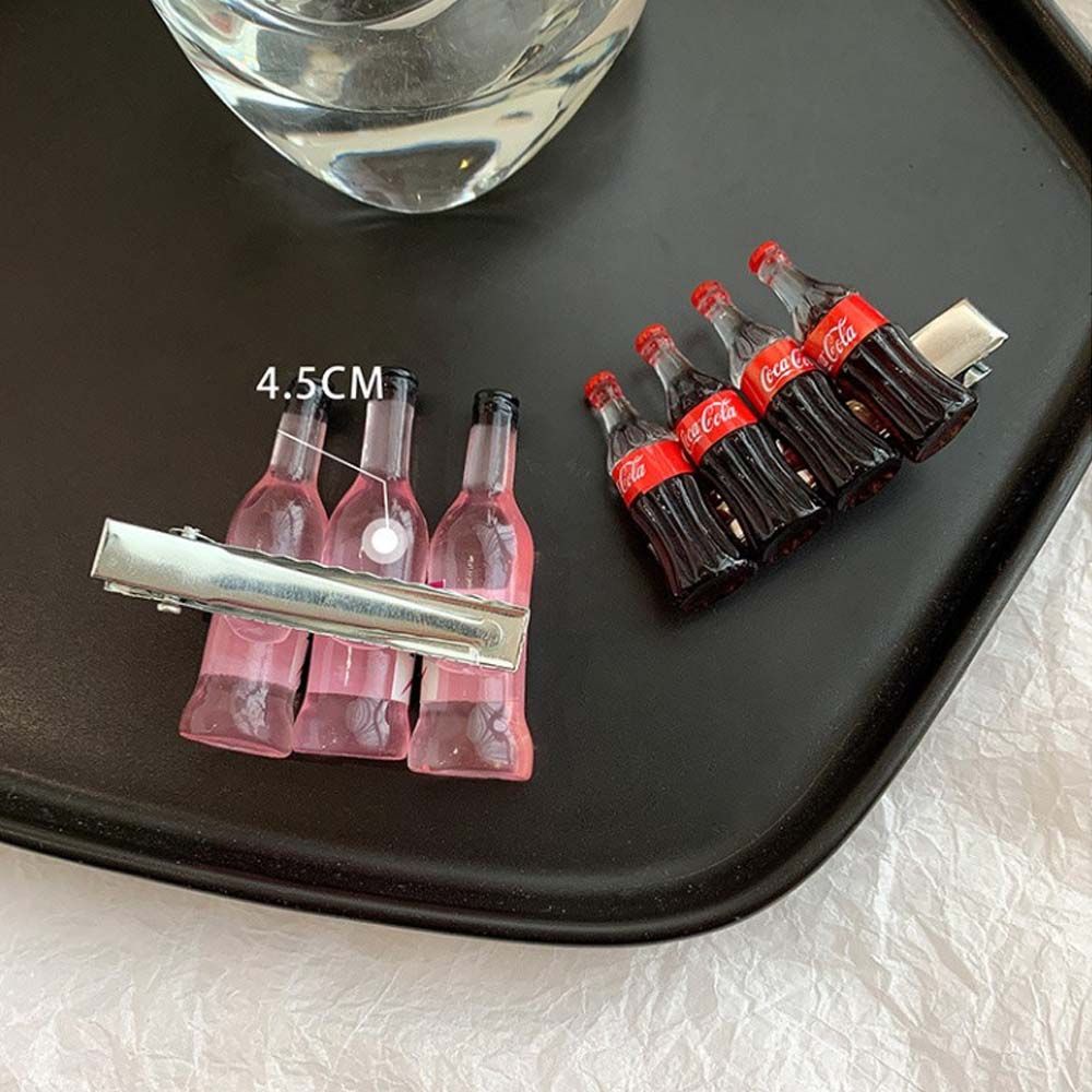 Kẹp tóc hình bình sữa/ chú vịt mini bằng nhựa resin nhiều màu phong cách Hàn Quốc cho nữ