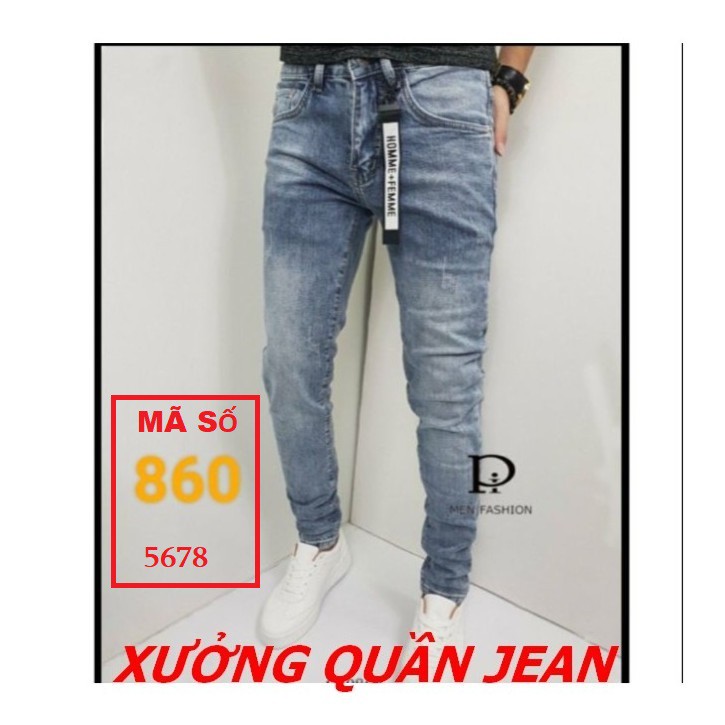 QUẦN JEAN NAM SIZE 28 ĐẾN 36 [ CHẤT CO GIÃN ] PHONG CÁCH TRẺ ( không kèm móc đeo )