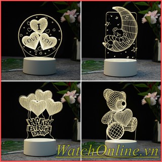Đèn ngủ 3d, đèn trang trí, quà tặng sinh nhật