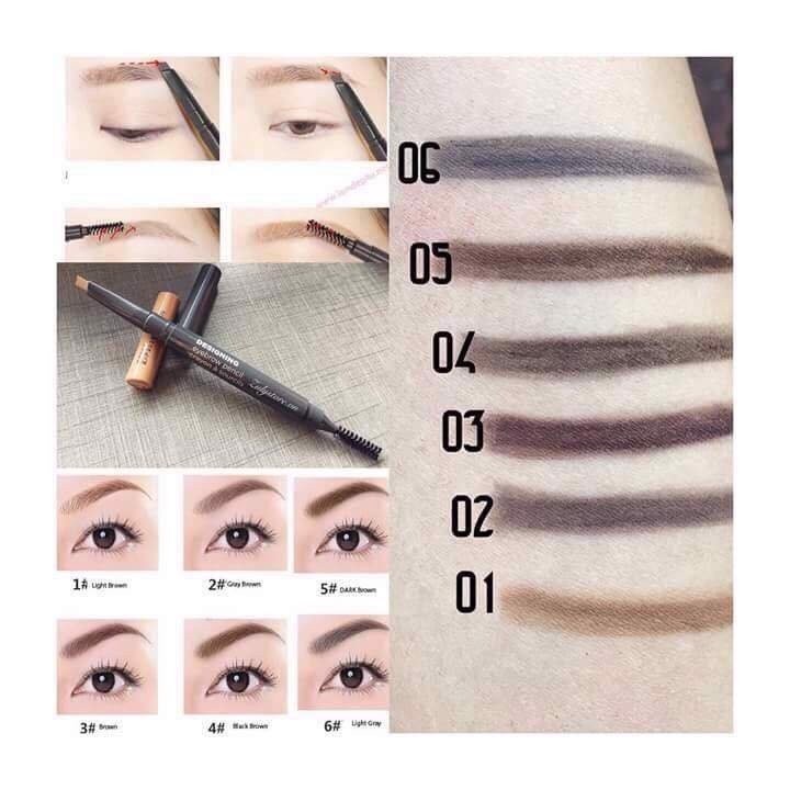 Chì Kẻ Mày Ngang Hàn Quốc Designing Eyebrow Pencil