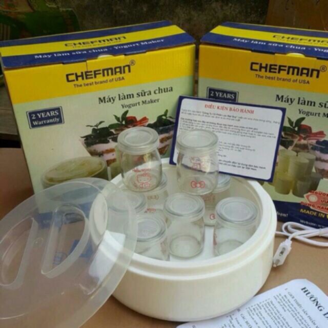 Máy làm sữa chua Chefman CM-302T 8cốc
