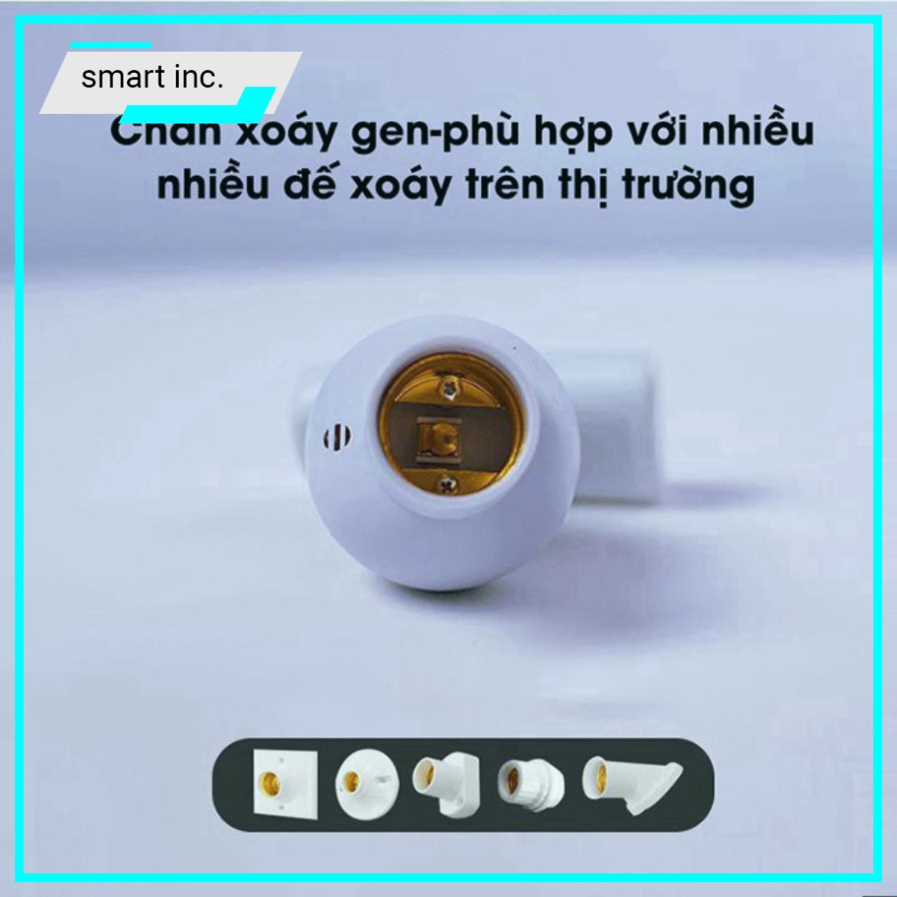 Chuôi Đui Đèn Cảm Ứng 🏆HOT🏆 Treo Ngoài Trời Đuôi Bóng Đèn E27 Cảm Biến Âm Thanh Cảnh Báo Tự Động Sáng