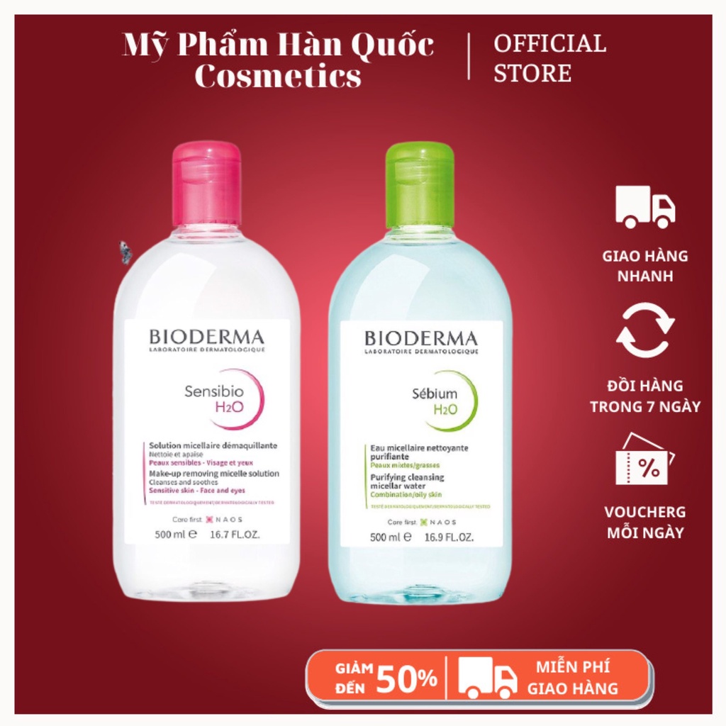 TẨY TRANG BIODERMA CREALINE H20-500ML- PHÁP