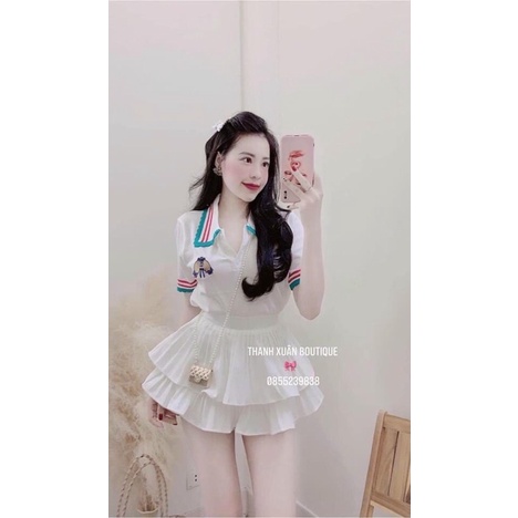 Áo len polo thêu ong pha viền kẻ bèo siêu hot 2021 | BigBuy360 - bigbuy360.vn